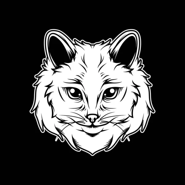 Katzenkopf Illustrationsvektor — Stockvektor