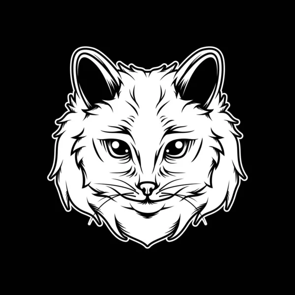 Kedi kafası illüstrasyon vektörü