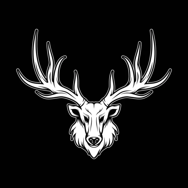 Vecteur Illustration Tête Cerf — Image vectorielle