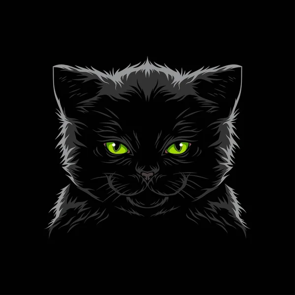 Havalı kedi yüzü çizim vektörü
