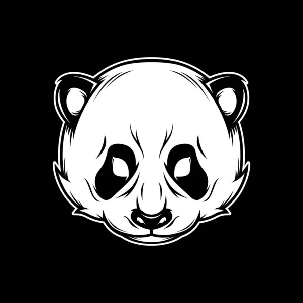 Panda baş illüstrasyon vektörü