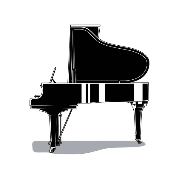 Elegant Piano Illustration Vector — Stock Vector