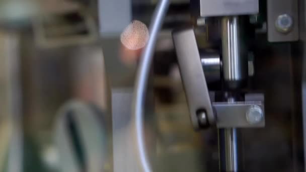 The work of the hydraulic mechanism close-up. — Stock Video