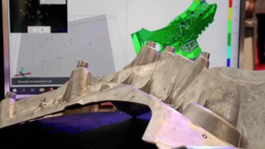 Karmaşık metal ürünlerinin optik ölçümü.