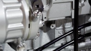 Bir araba motorunun arka planı.