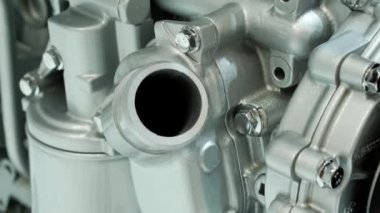 Bir araba motorunun arka planı.