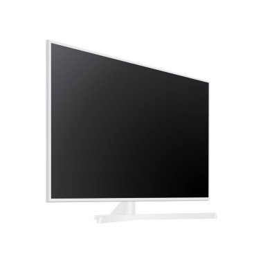 Boş Ekranlı TV Mockup, Yan Bakış Görünümü. Vektör İllüstrasyonu