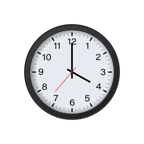 Clock Mockup Isolated White Background Clock Vector Illustration — Stock Vector