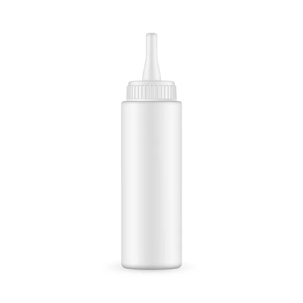 Plastic Bottle Long Tip Cap Terisolasi White Background Ilustrasi Vektor - Stok Vektor