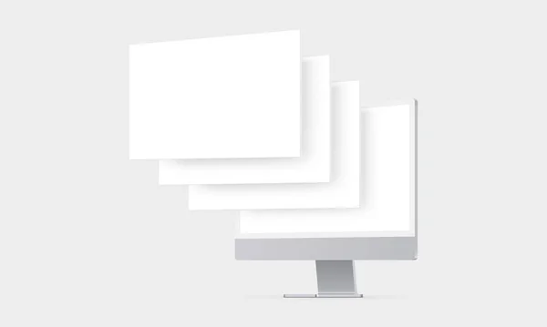 Mockup Mit Leeren Webseiten Konzept Zur Präsentation Von Websitedesign Projekten — Stockvektor