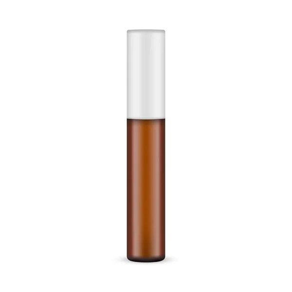 Balm Mascara Yağ Için Amber Glass Kozmetik Şişe Vektör Llüstrasyonu — Stok Vektör