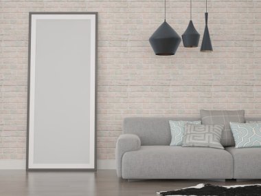 Boş poster duvara kadar alay.