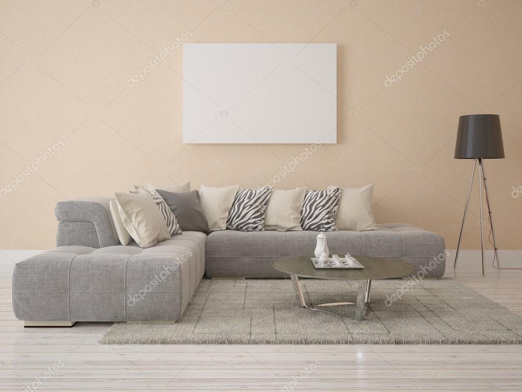 Hoekbank in de woonkamer — Stockfoto © wodoplyasov #124020192 Hoekbank in de woonkamer — Stockfoto © wodoplyasov #124020192