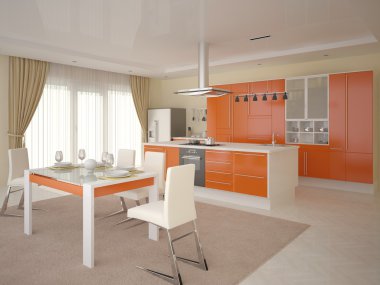 Modern mutfak tasarımı.