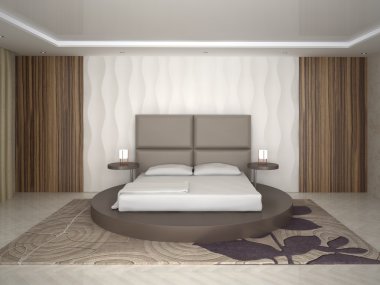 Modern yatak odası tasarımı.