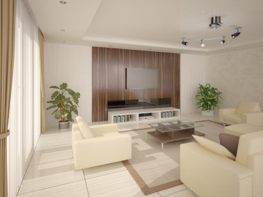 Modern living room. clipart