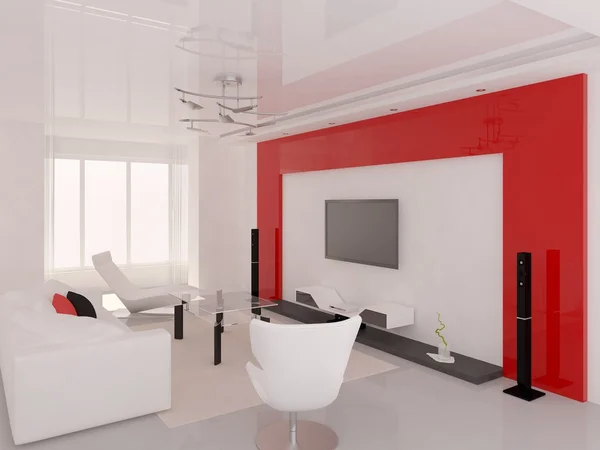 Funkční moderní obývací pokoj. — Stock fotografie