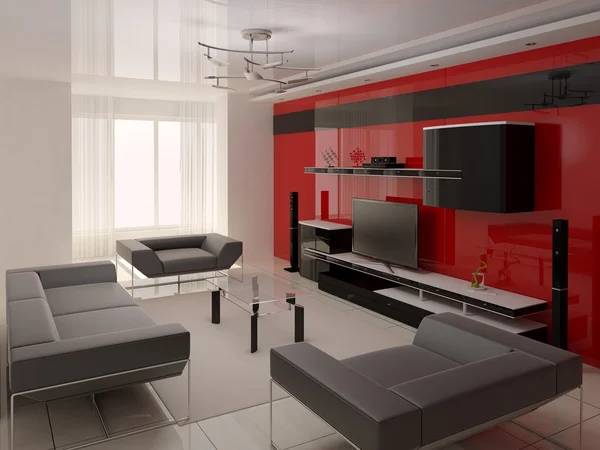 Moderní světlé obývací pokoj. — Stock fotografie