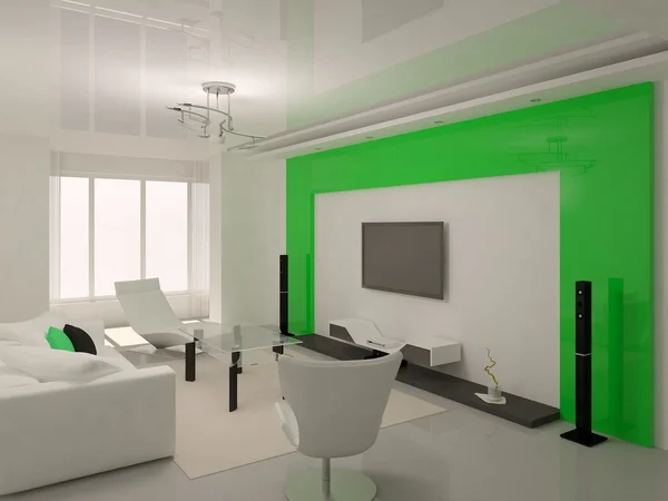 Hi-tech interer sala de estar . — Fotografia de Stock