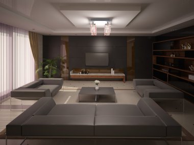 modern oturma odası.