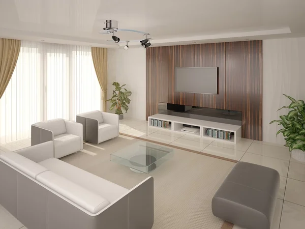 Interior moderno da sala de estar. — Fotografia de Stock