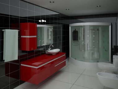 Banyo 3D rendering.