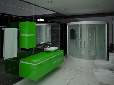 Modern şık banyo .