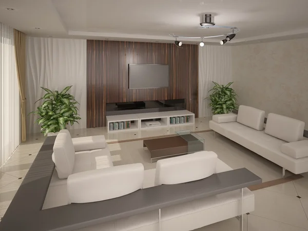 Moderní styl obývací pokoj. — Stock fotografie