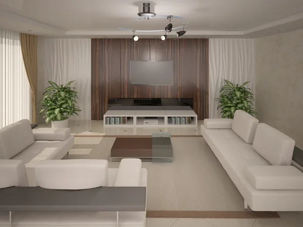 Současný styl obývací pokoj. — Stock fotografie