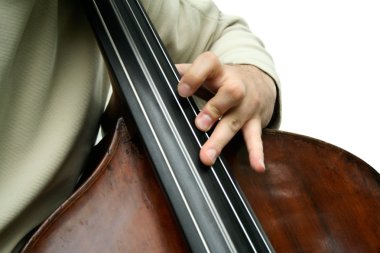 Double bass player clipart