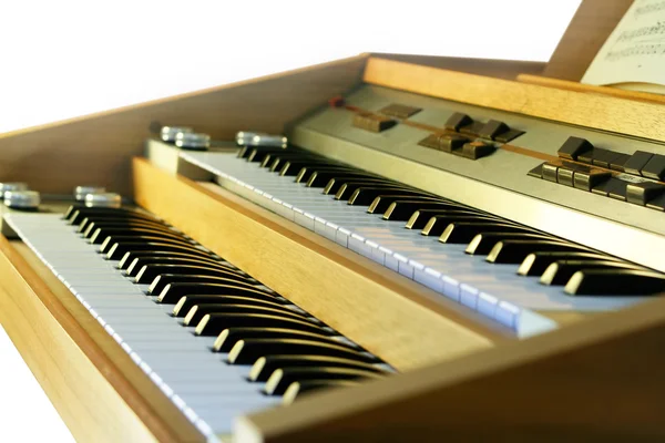 Vintage electronic organ from 70s — Stock Photo, Image