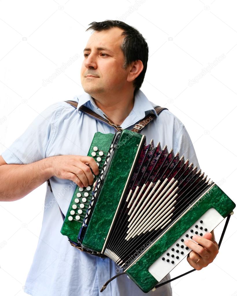 A man with accordion
