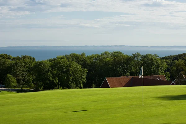 Campo da golf sul mare a Molle, Svezia — Foto Stock