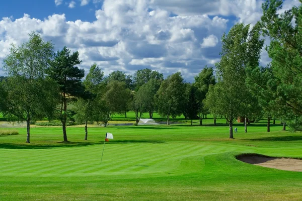 Campo de golfe na Suécia — Fotografia de Stock