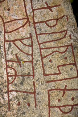 Ljungby, İsveç'te bir runestone Runik yazıtları