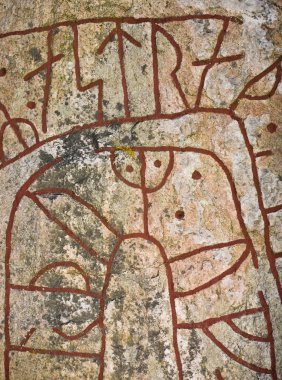 Ljungby, İsveç'te bir runestone Runik yazıtları