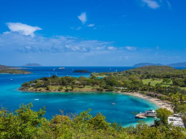 Postcard view from US Virgin Islands clipart