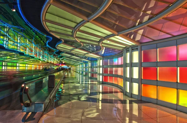 Passenger Tunnel, Chicago O'Hare Airport — Stock Photo, Image
