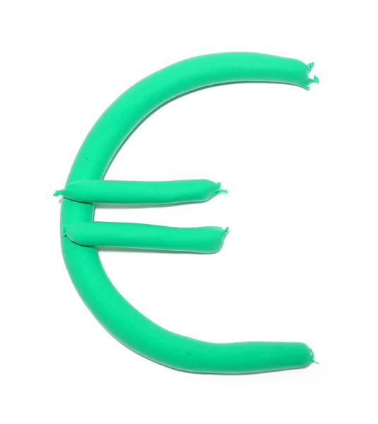 Plasticine euro — Stock Photo, Image