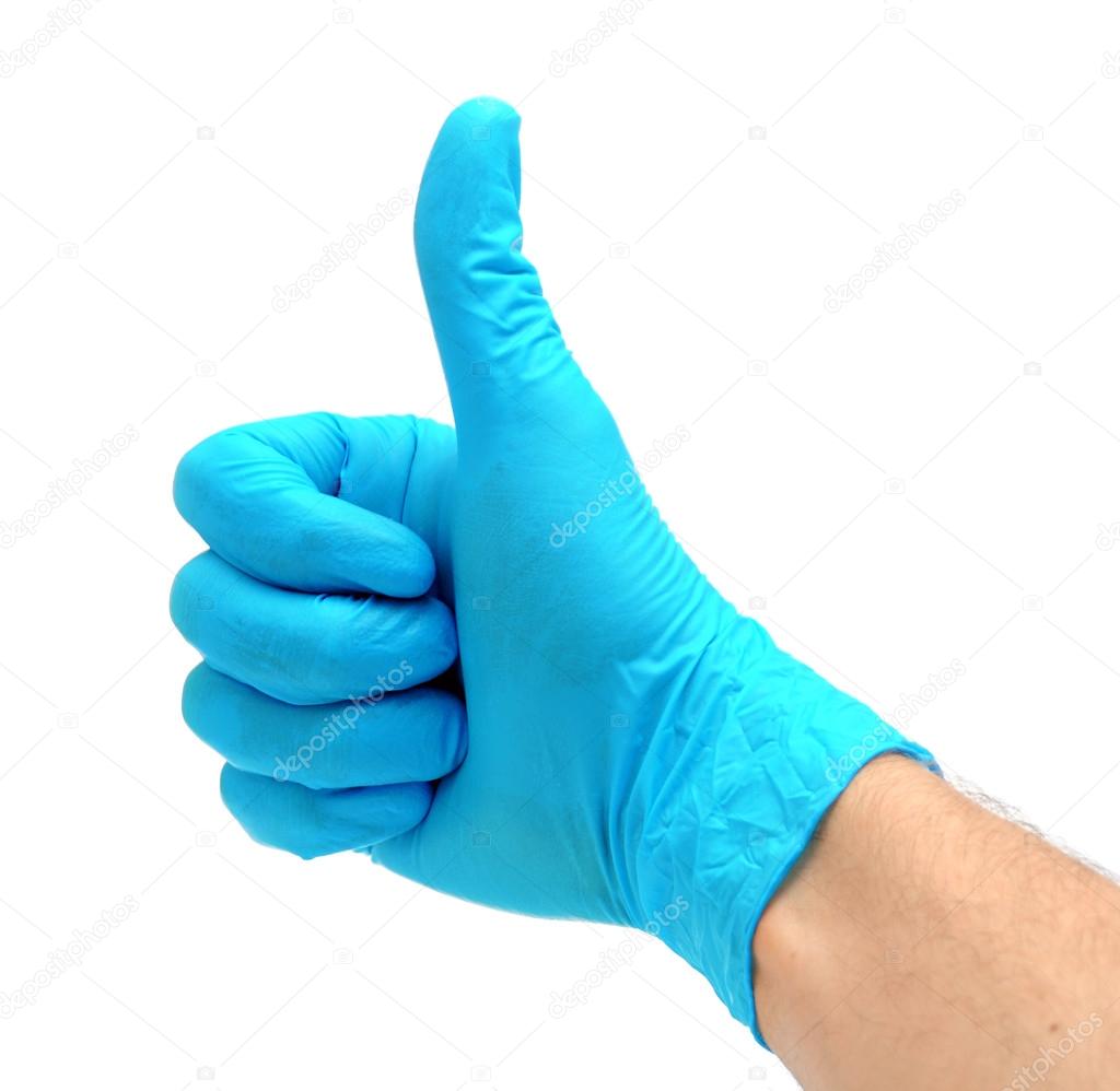 Man's hand in glove