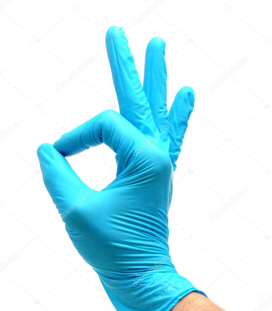 Man's hand in glove
