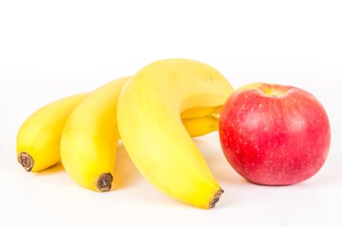 Bananas and apple clipart
