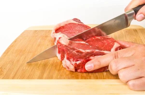 Cut the steak — Stock Photo, Image