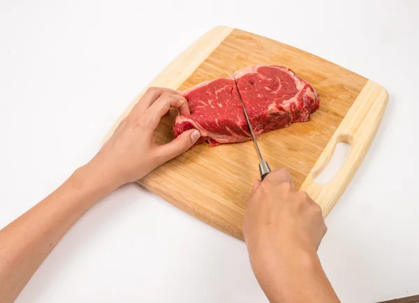 Řez steak — Stock fotografie