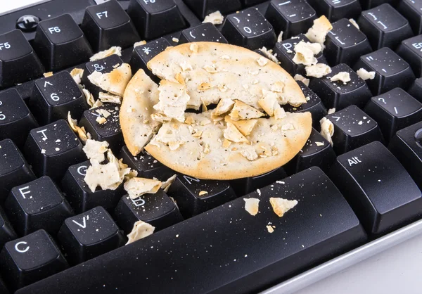 Galletas en el teclado — Foto de Stock