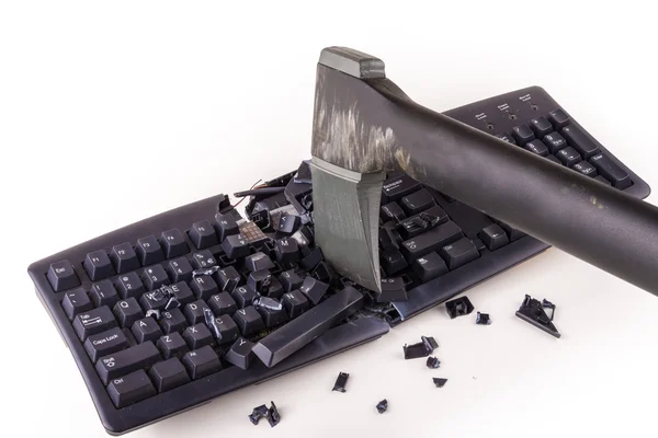 Разбитая клавиатура — стоковое фото