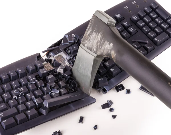 Rozbité počítačová klávesnice — Stock fotografie