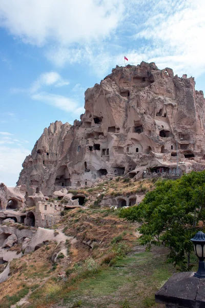 Famous Picture Uchisar Castle Amazing Cave Castle Amazing Fairy Chimney — Stock Photo, Image