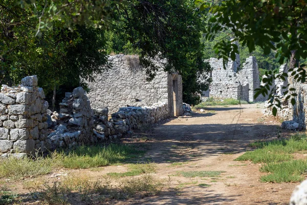 Олимпи Древні Пошкоджені Кам Яні Будівлі Історичне Місце Гелліністичне Романське — стокове фото