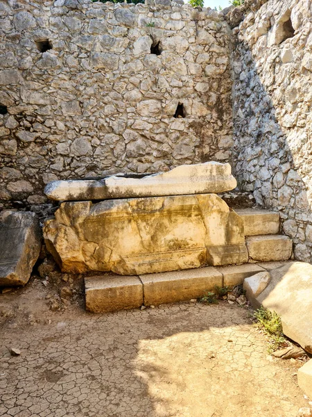 Όλυμπος Αρχαία Πόλη Σπίτι Ελληνιστικοί Ρωμαϊκοί Βυζαντινοί Χρόνοι Ιστορικοί Χώροι — Φωτογραφία Αρχείου